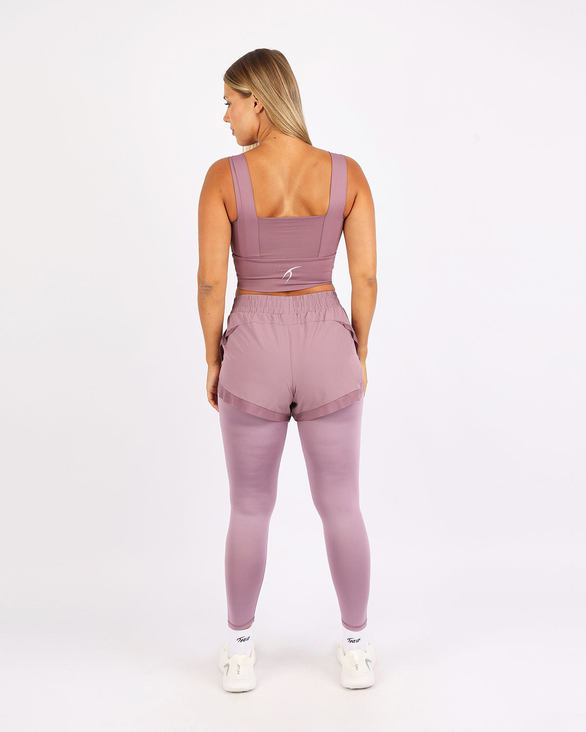 Pocket Wave Skort Purple Leggings-Atum -70186654