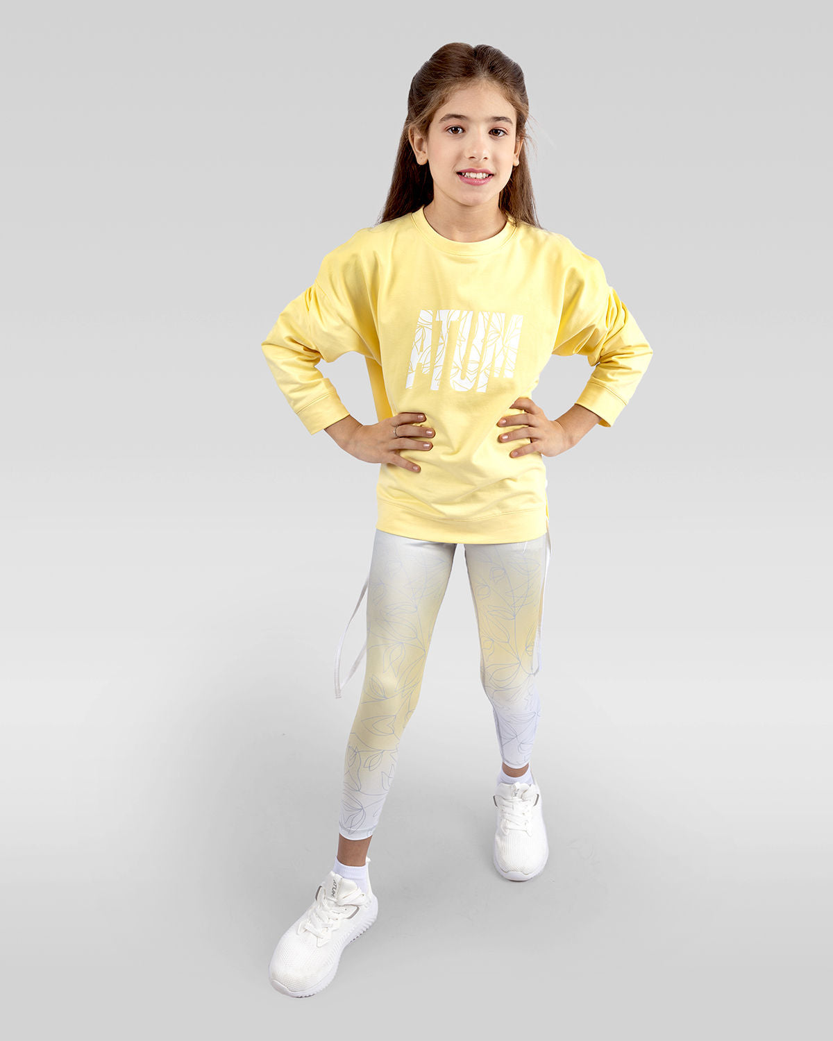 Girl's Gradient Leggings-Atum -94796974