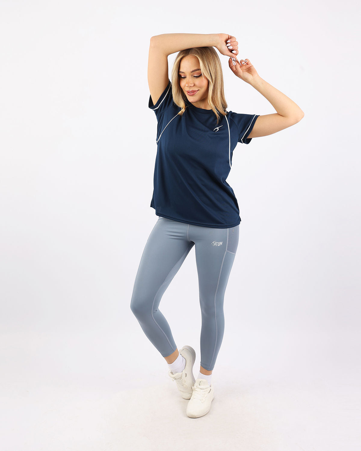 Ultra-Soft Cropped Blue T-Shirt-Atum -23906803