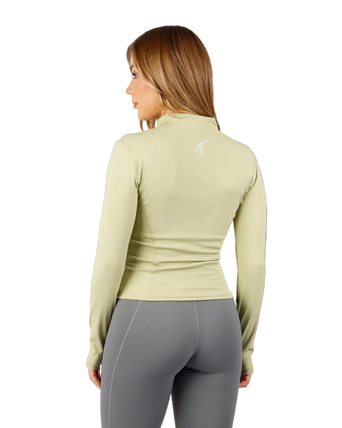 Verde Women's Zip Green Jacket-Atum -28566515