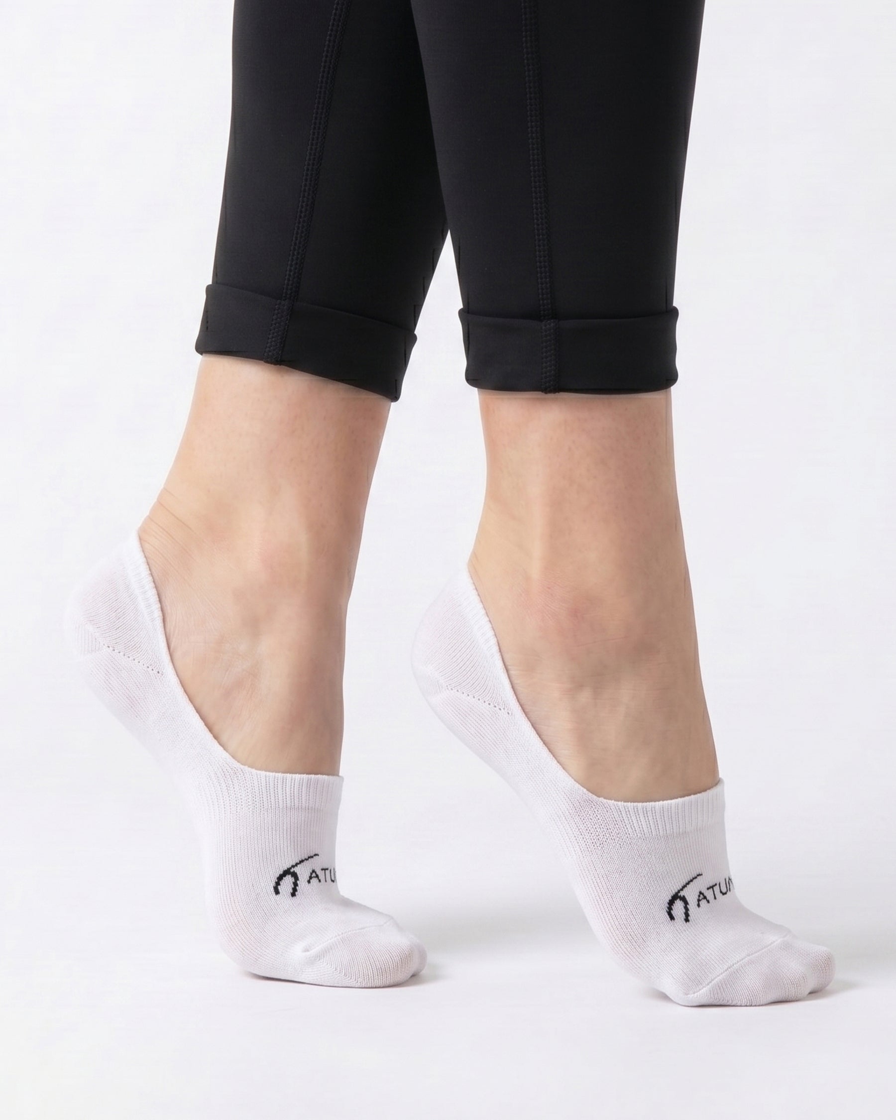 Unisex No Show White Socks-Pack of 3-Atum -98655361