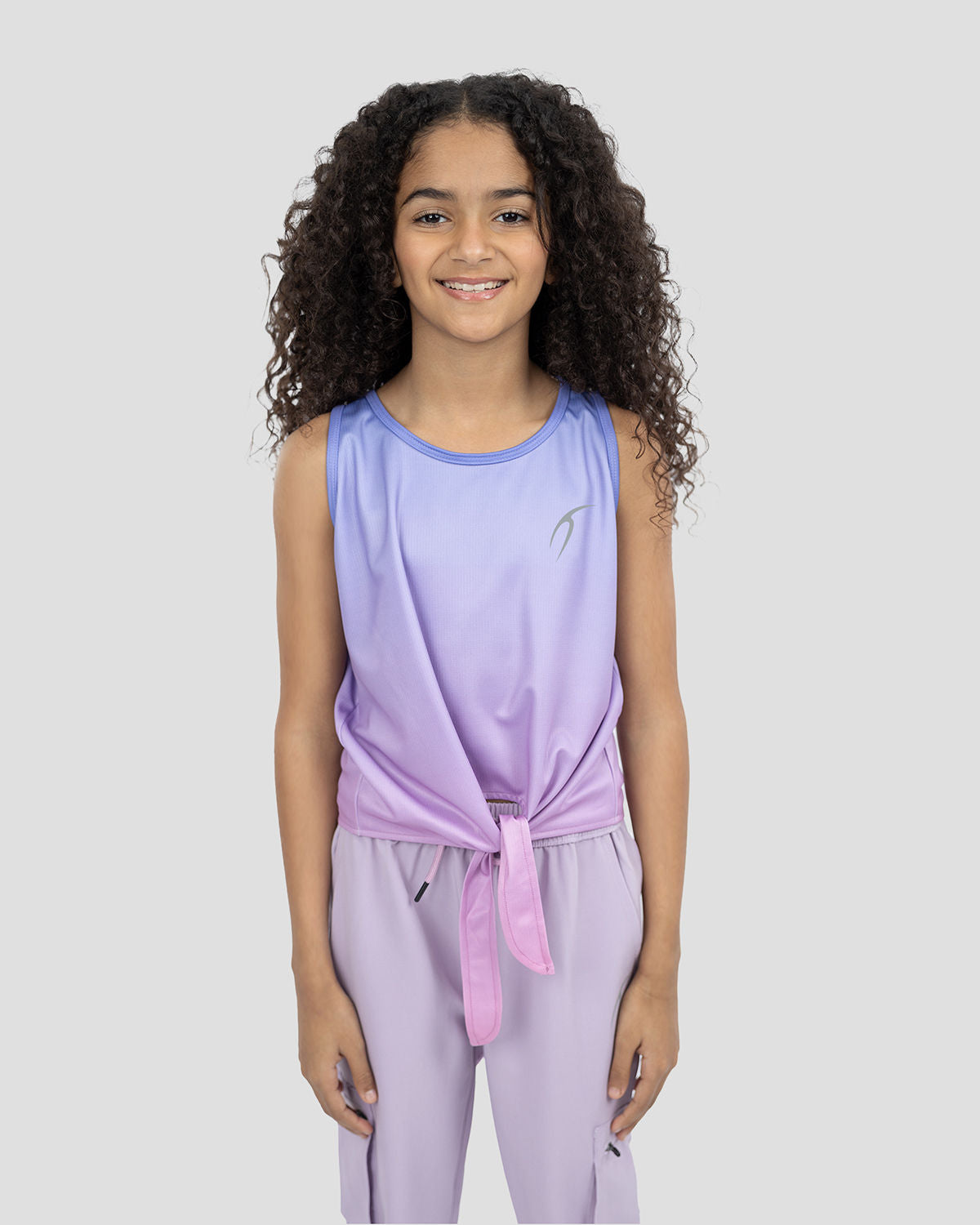 Girls Plain Purple Tank Top