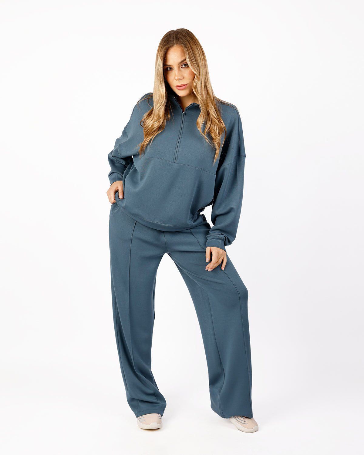 HalfZip Women's Blue Tracksuit-Atum -88430391