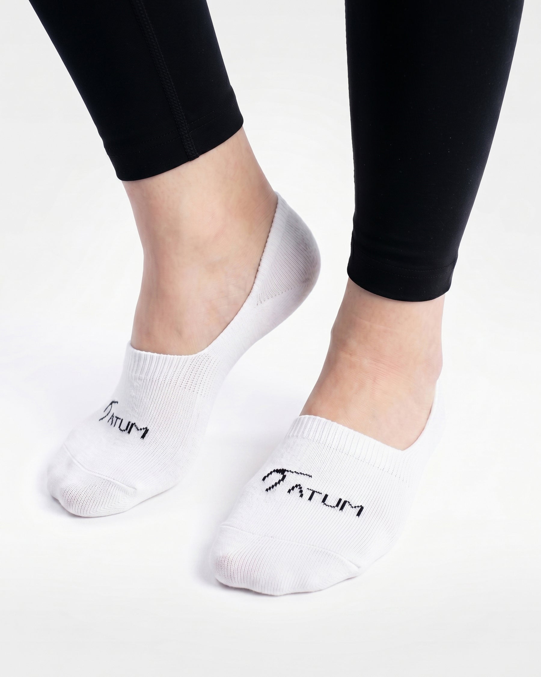 Unisex No Show White Socks-Pack of 3-Atum -59002969