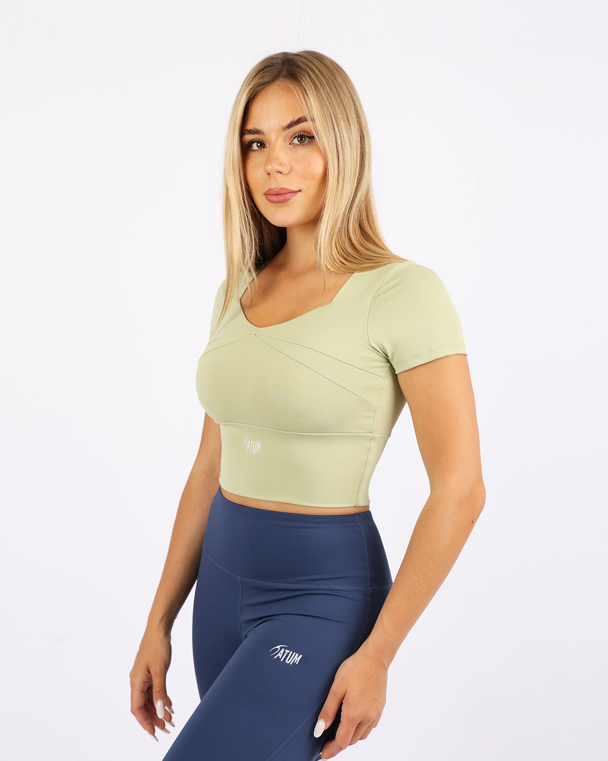 Serenity Sculpt Green Crop Top-Atum -41330447
