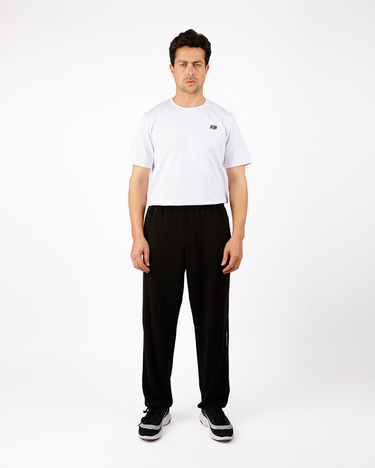 Relaxed Motion Black Pants-Atum -30490110