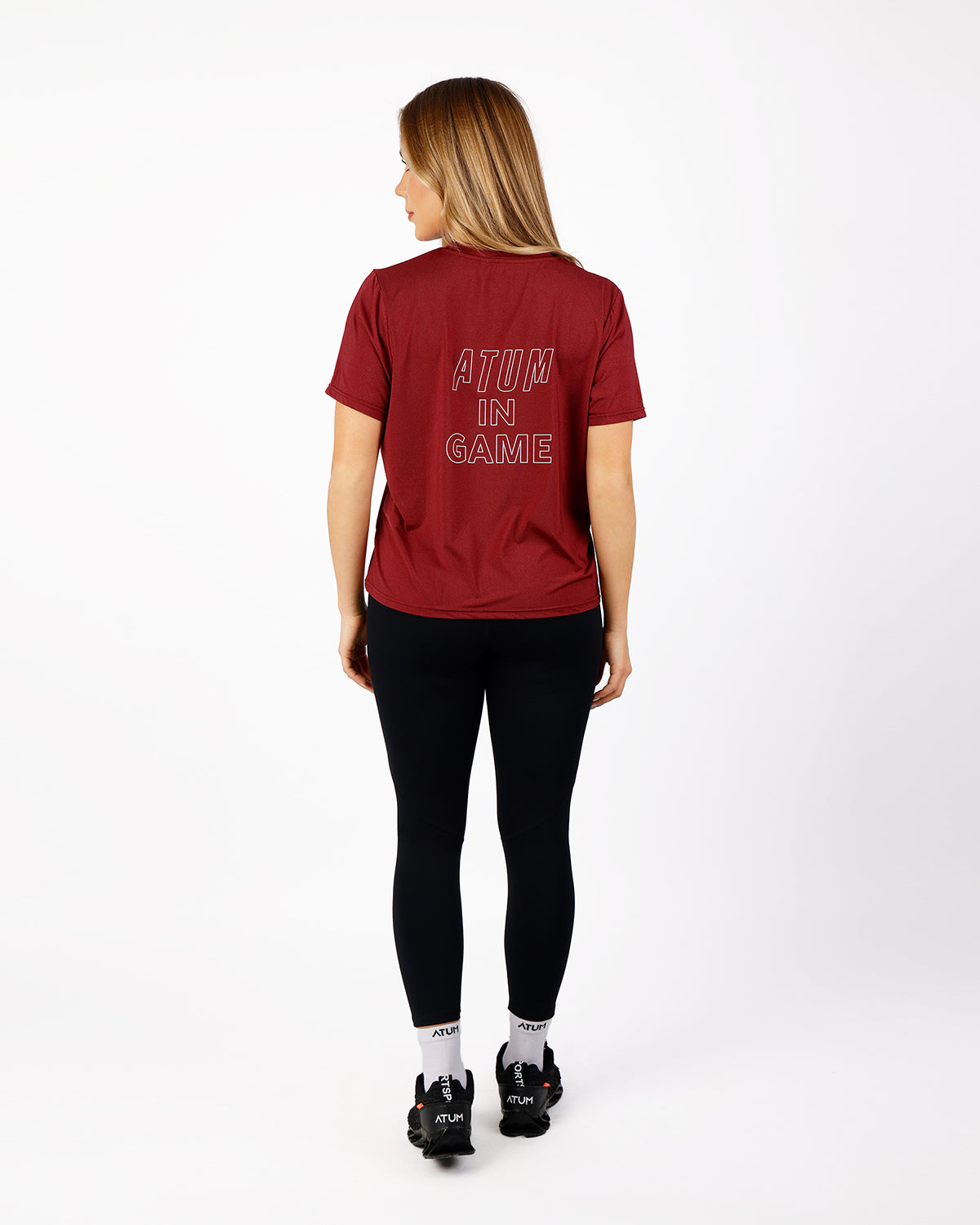 Hyper Short-Sleeves Burgundy Training Top-Atum -40259242