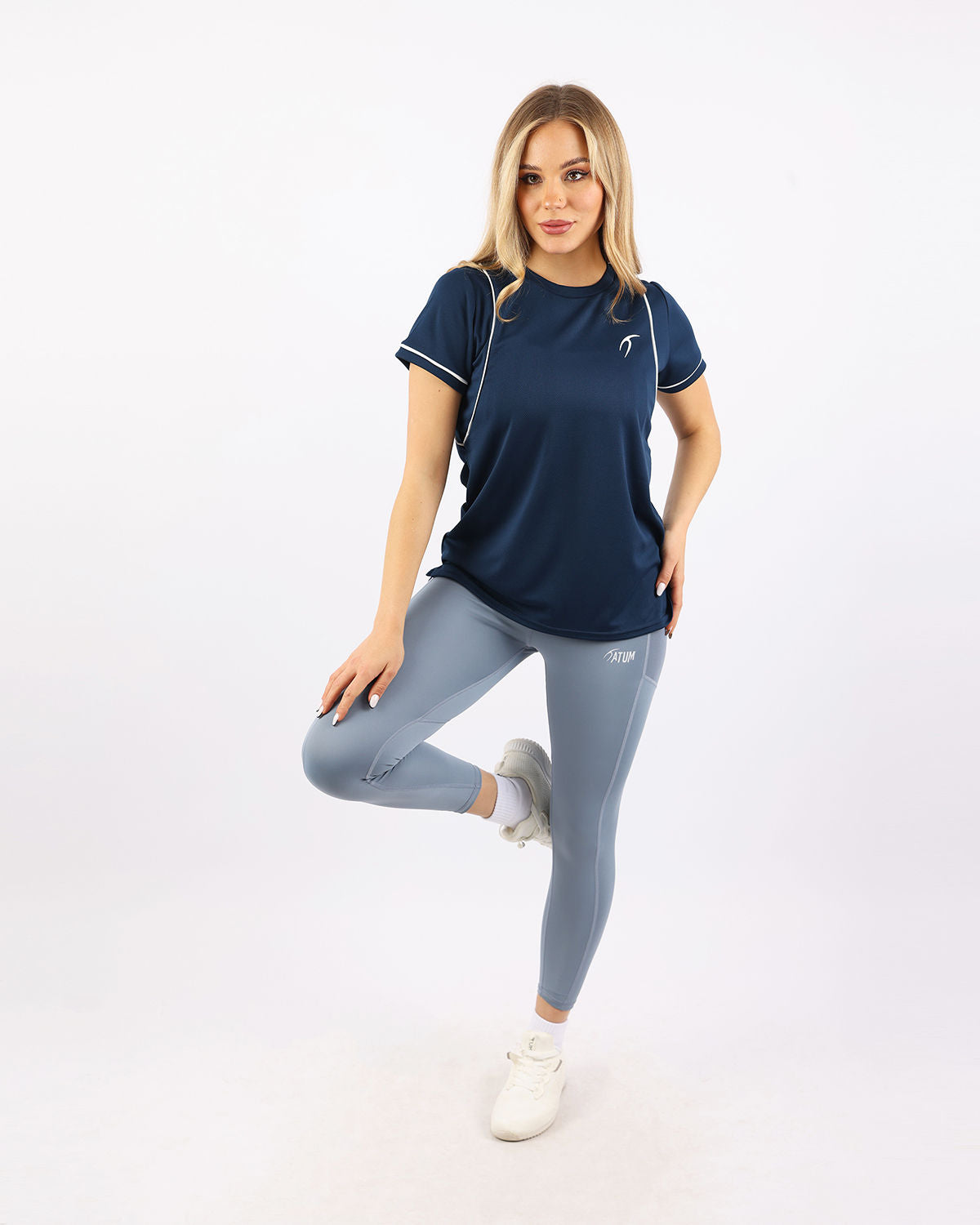 Ultra-Soft Cropped Blue T-Shirt-Atum -36706280