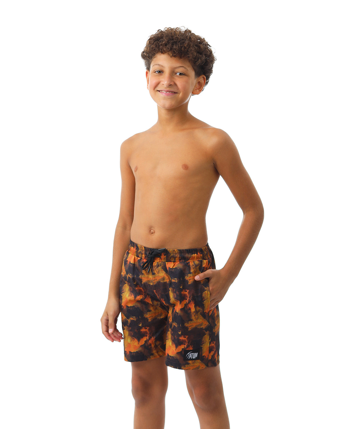 Horizon Boy's Orange Swim Short-Atum -21959051