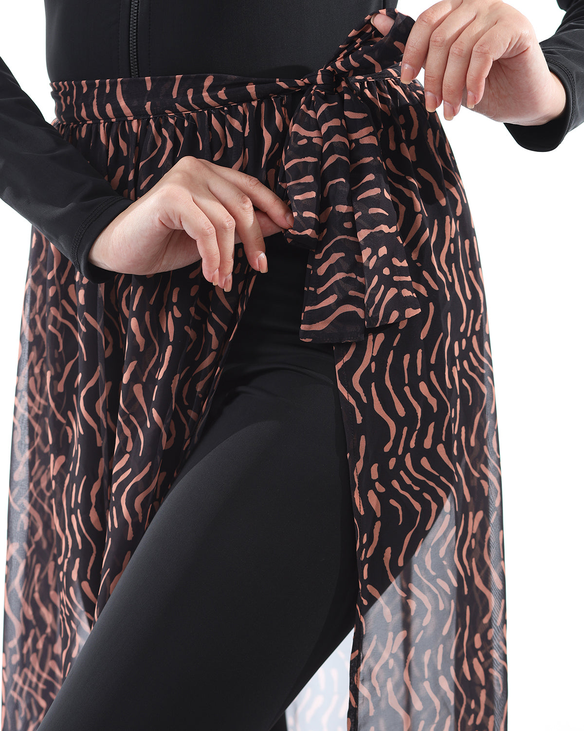 Midnight Waves Black Cover-Up Skirt-Atum -64715958