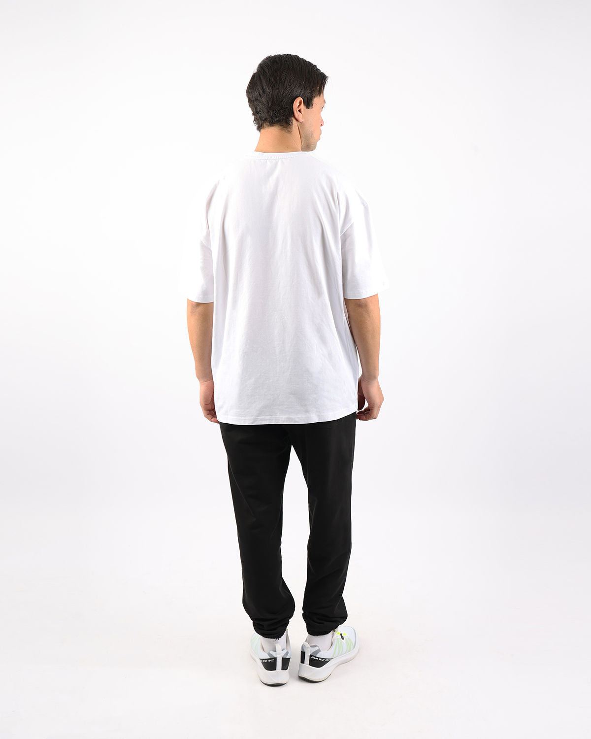OverSized Basic Men's White T-Shirt-Atum -11765995