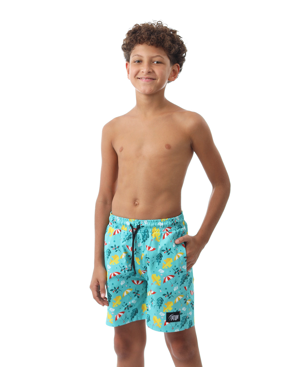 Summer Vibes Boy's Mint Swim Short-Atum -14461893