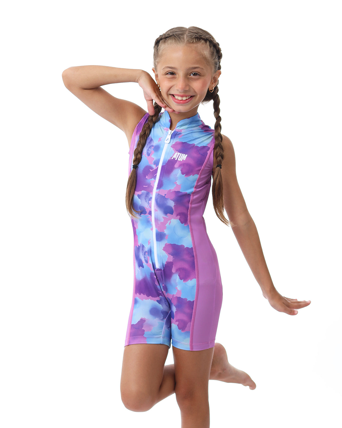 Elegant Splash Girls Lilac Jumpsuit-Atum -16977907