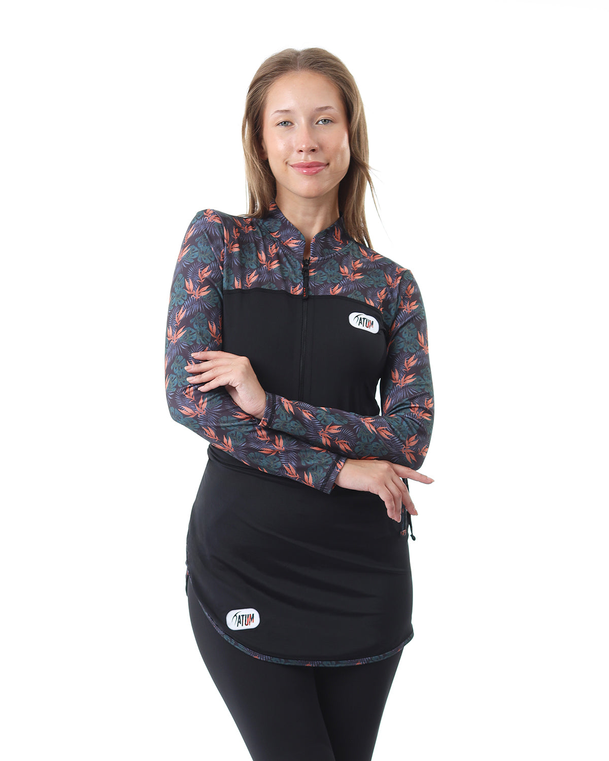 Tropical Floral Swimsuit Set-Atum -86153165