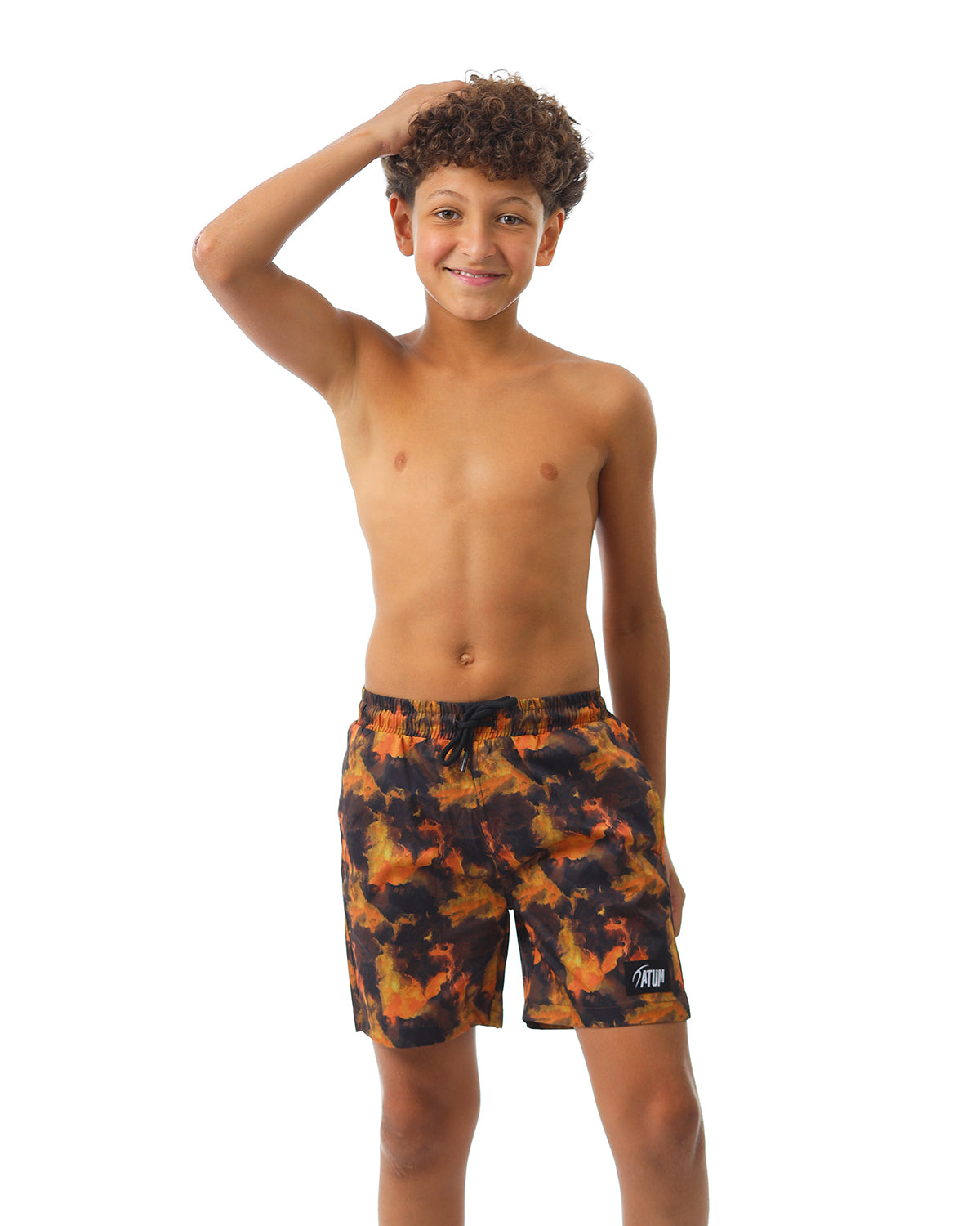 Horizon Boy's Orange Swim Short-Atum -36227175