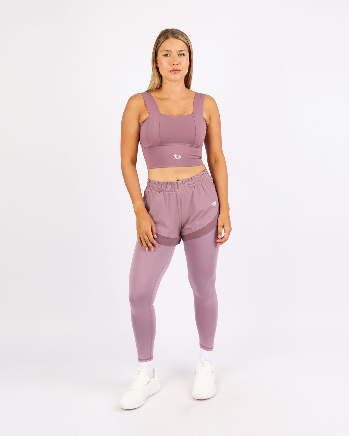 Pocket Wave Skort Purple Leggings-Atum -71058104