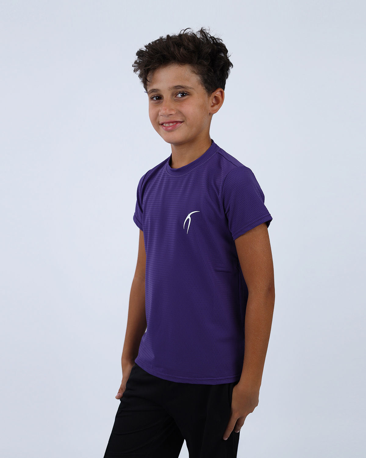 Crew Neck Short Sleeve Breathable Top-Atum -23335377