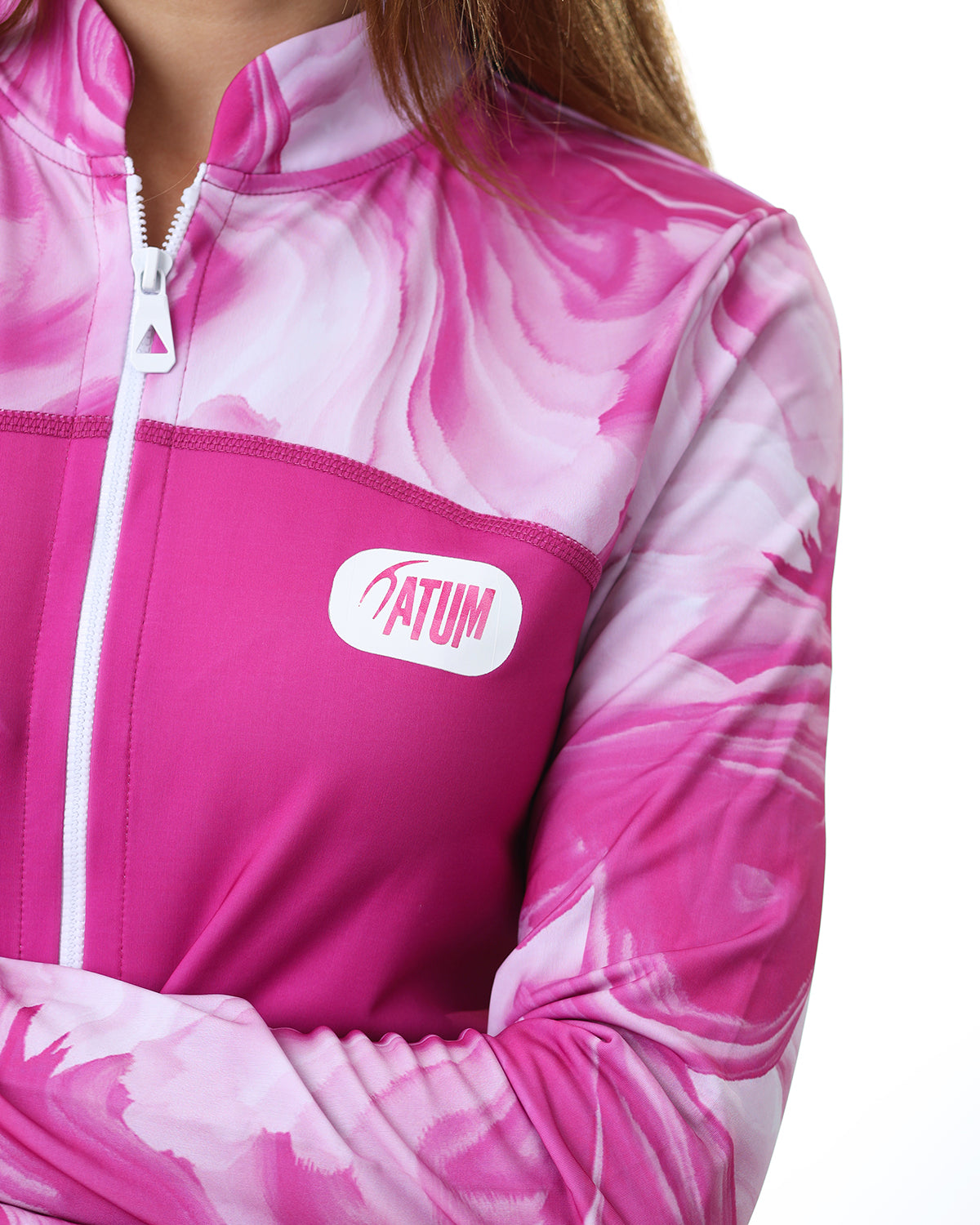 Aqua Bloom Pink Swimsuit Set-Atum -76286118