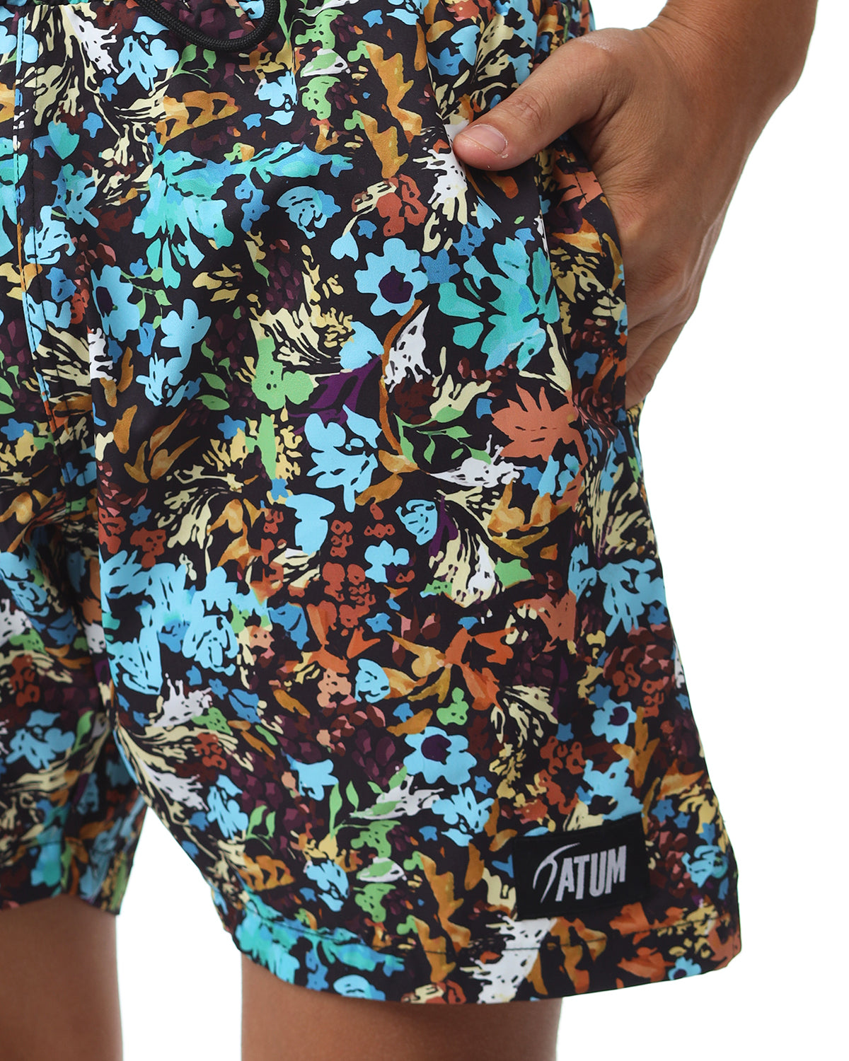 Aquatic Bloom Black Swim Short-Atum -85764730