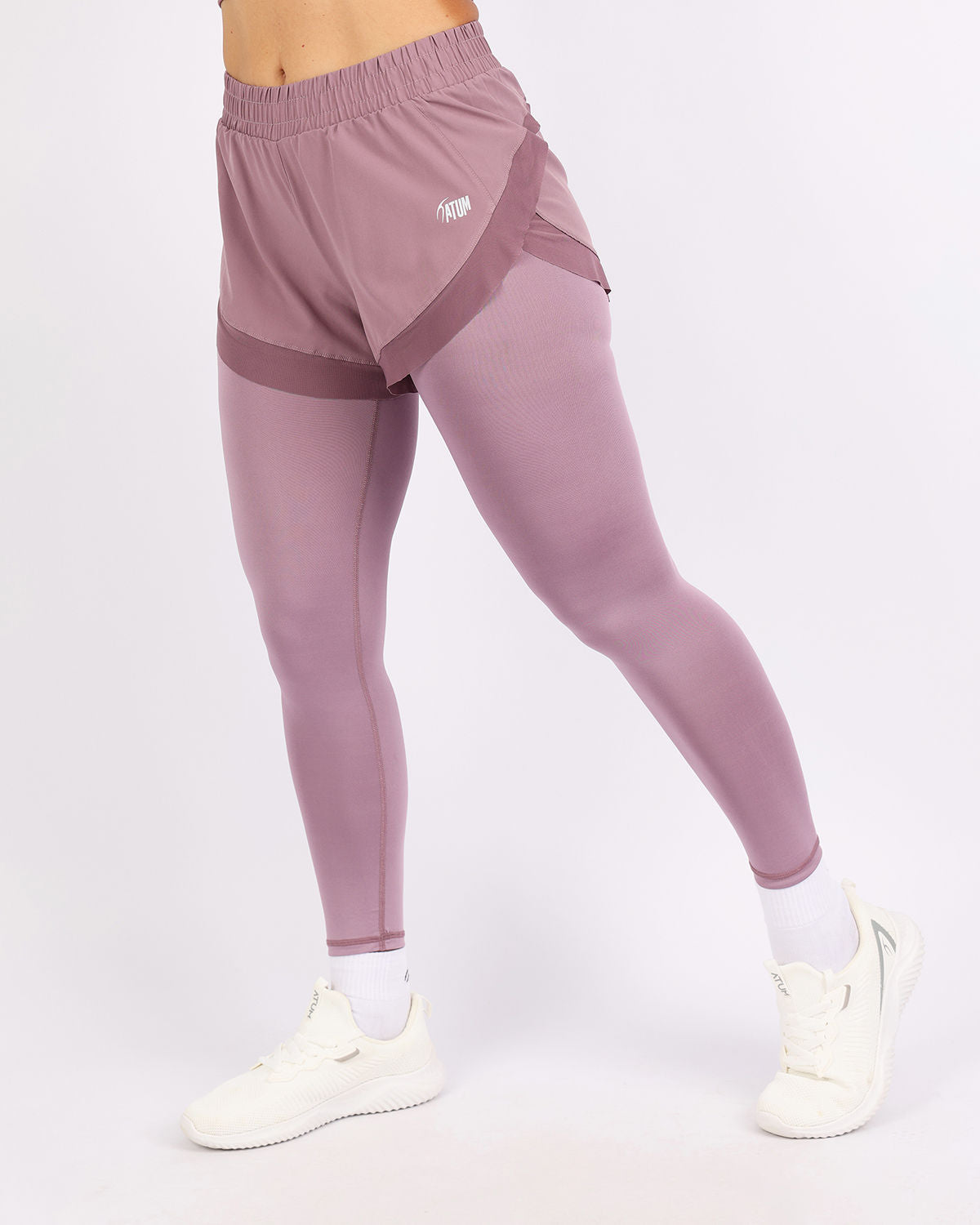 Pocket Wave Skort Purple Leggings-Atum -58576638