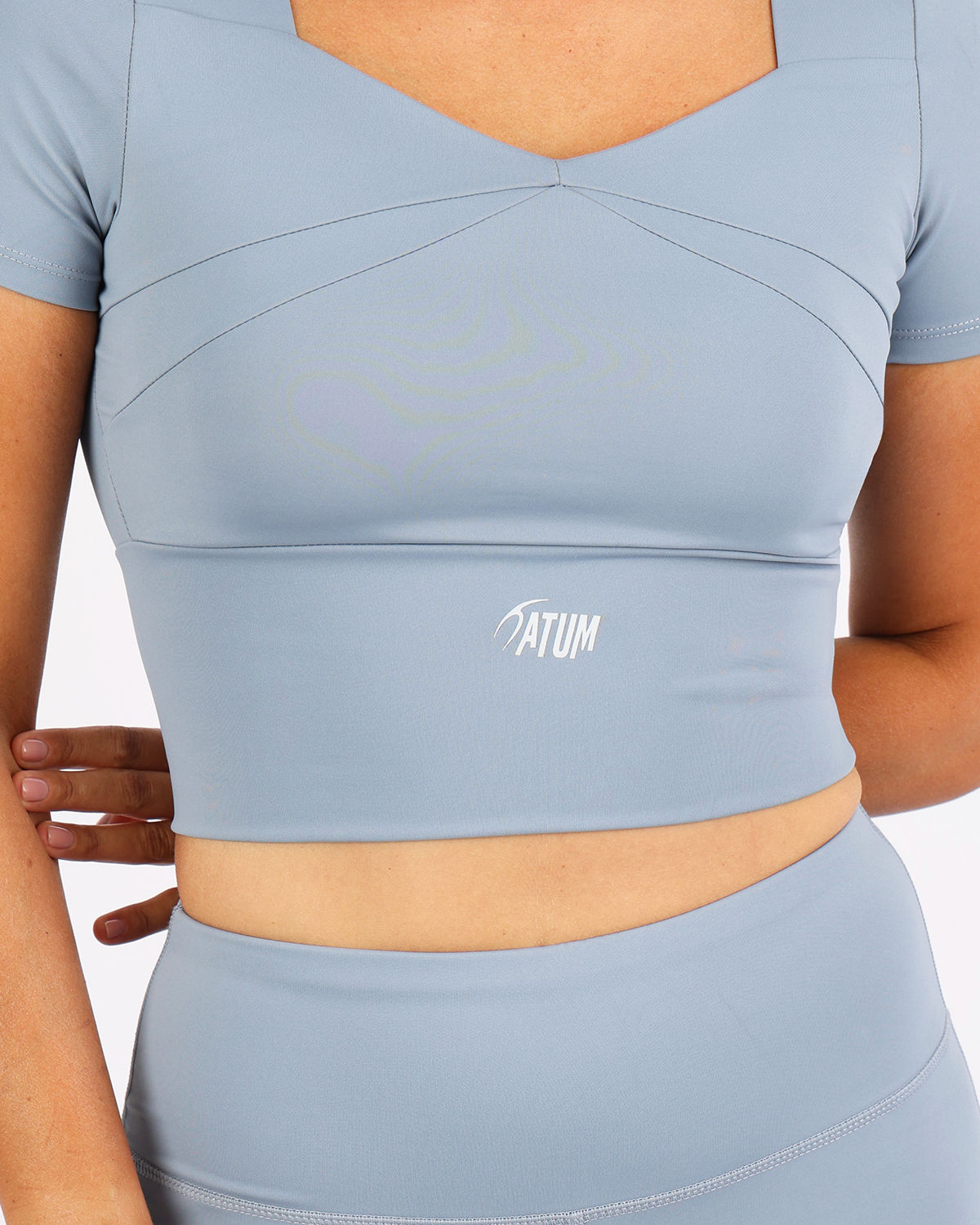 Serenity Sculpt Blue Crop Top-Atum -96386157