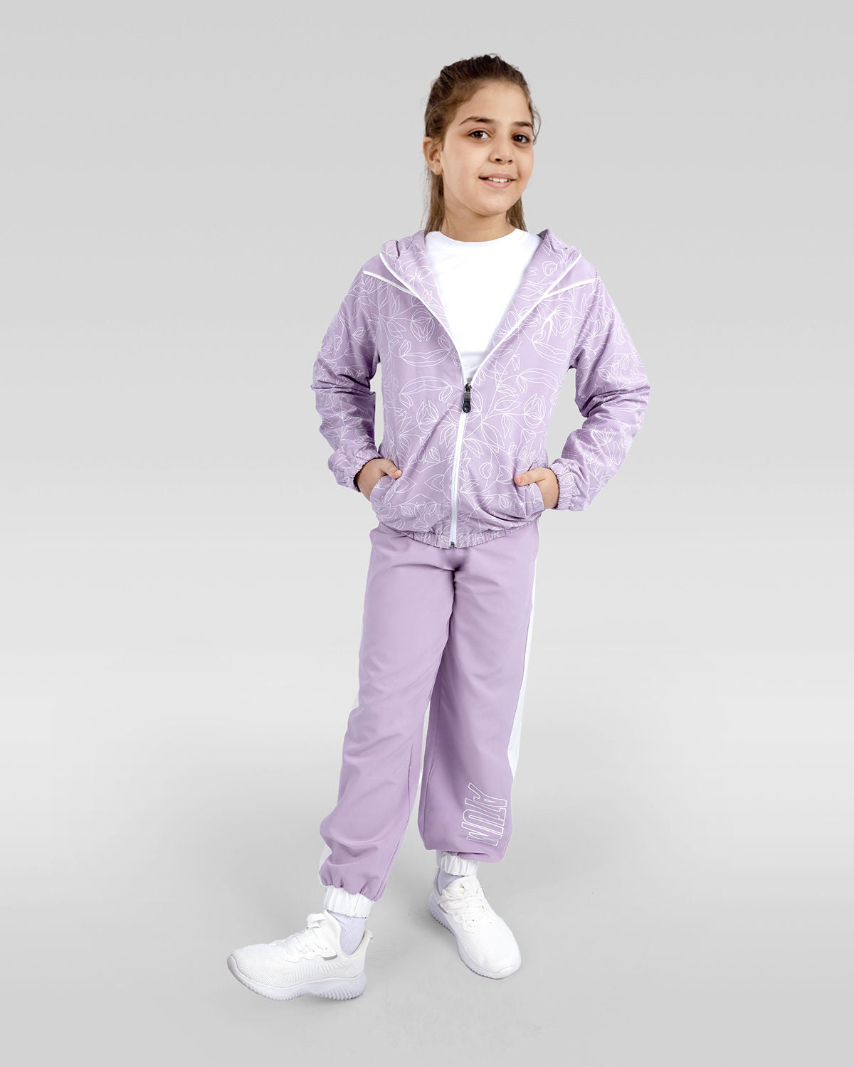 Girl's Printed Sweatpants-Atum -33960894