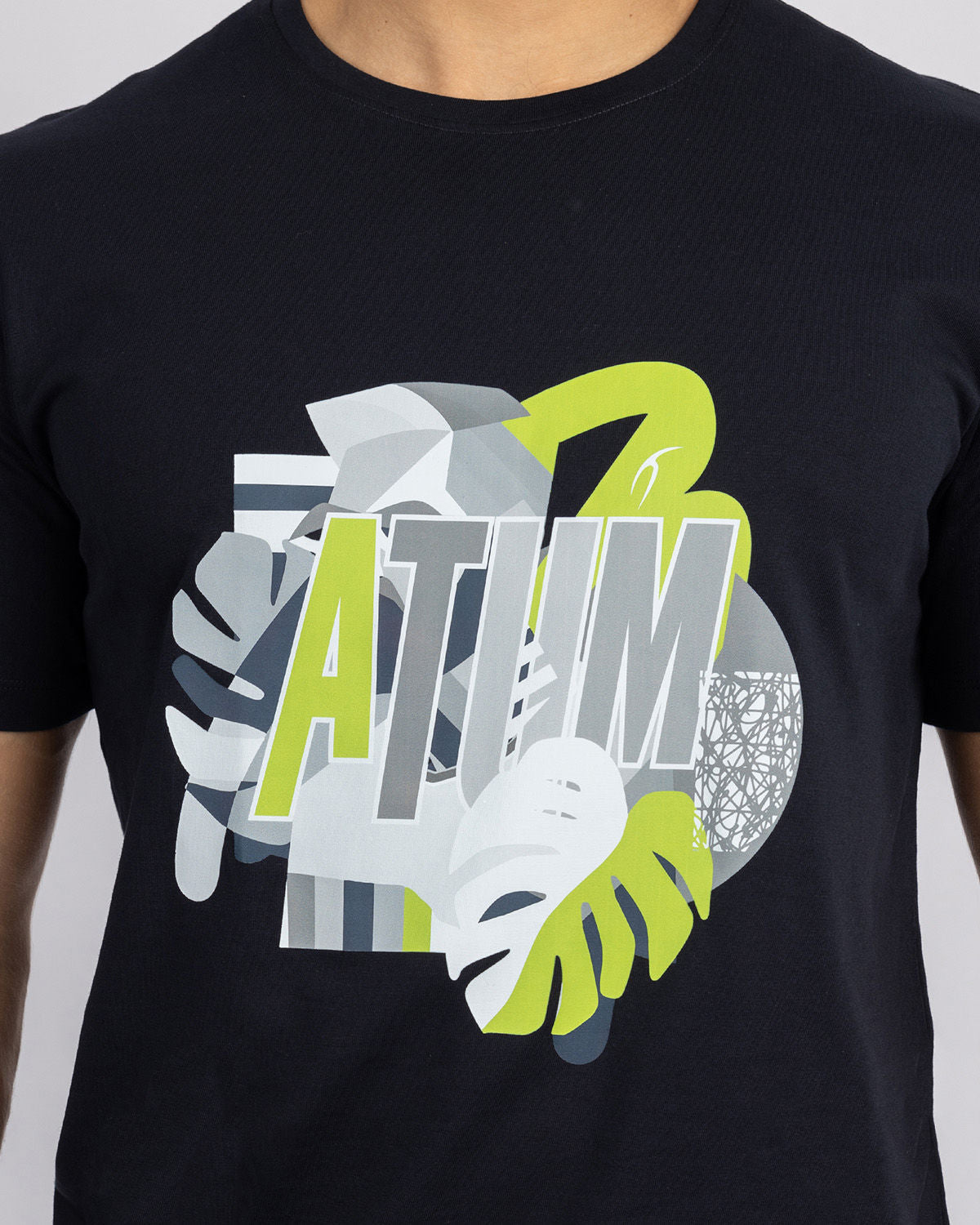Printed Navy Men's T-Shirt-Atum -82008296