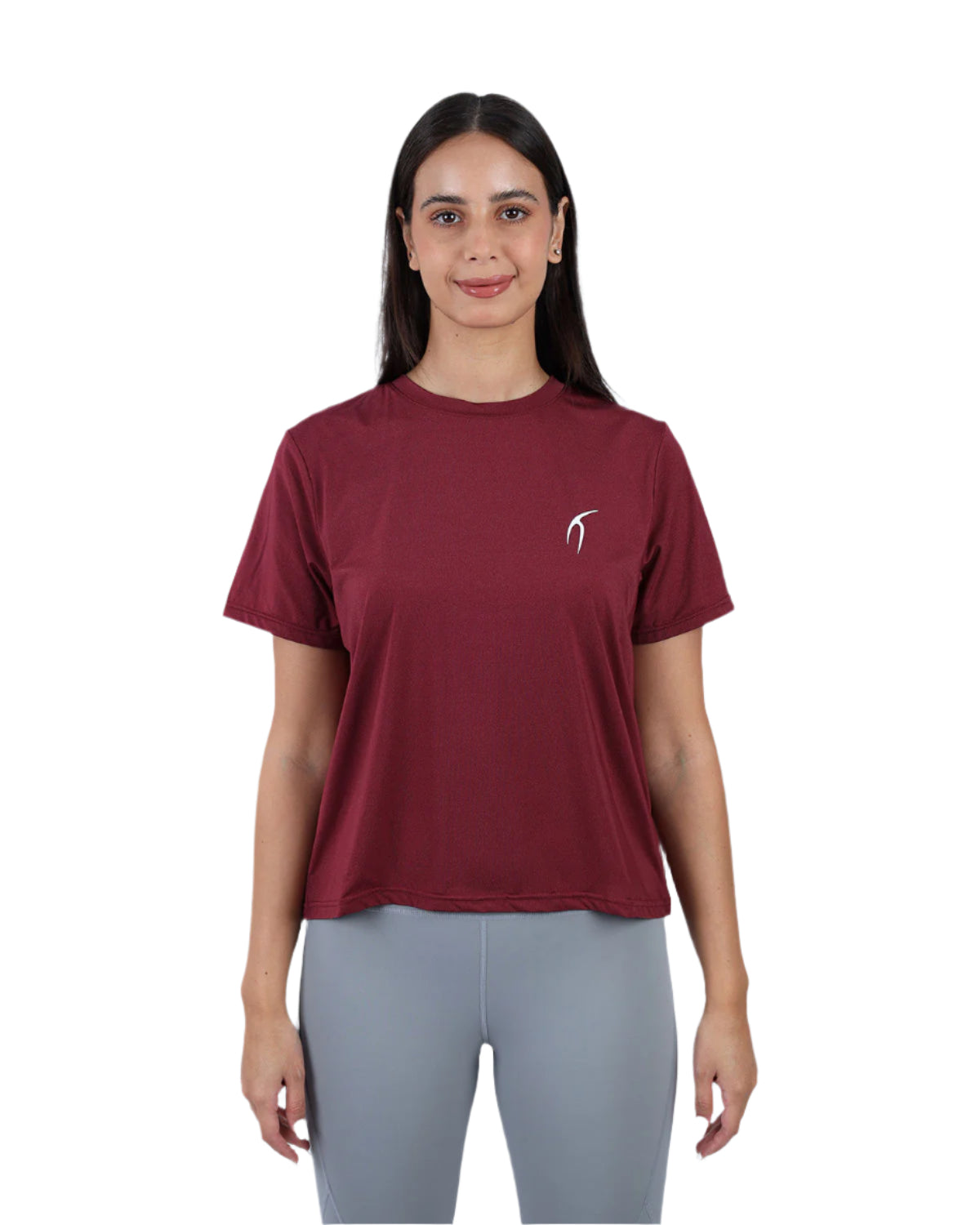 Hyper Short-Sleeves Burgundy Training Top-Atum -89727490