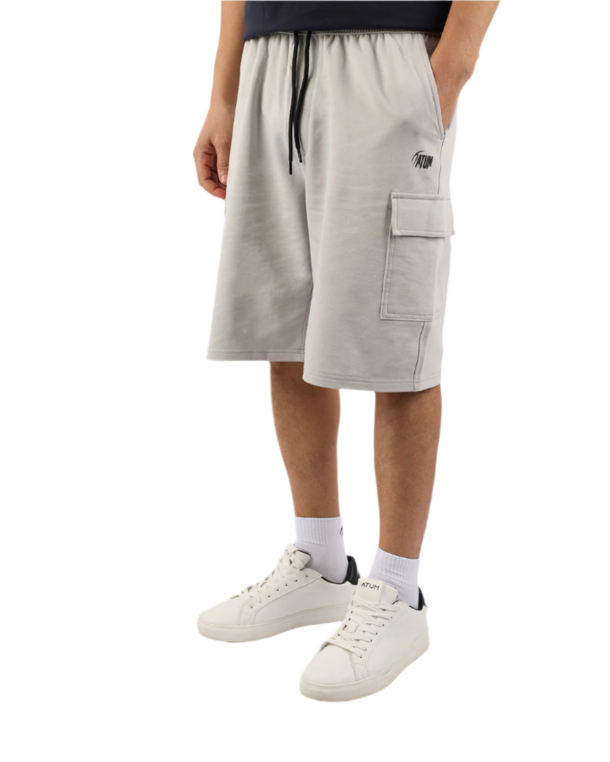 Essential Cargo Men's Gray Shorts-Atum -49395690