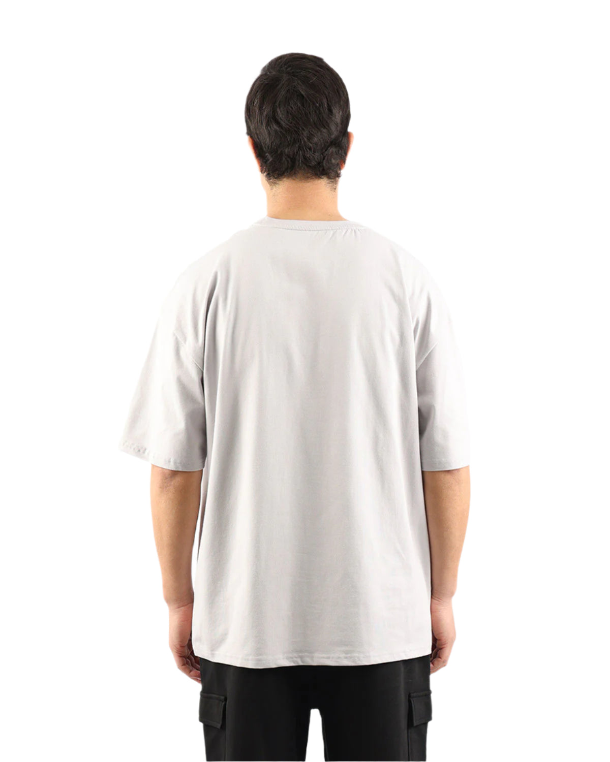 OverSized Basic Men's Light Gray T-Shirt-Atum -31016287