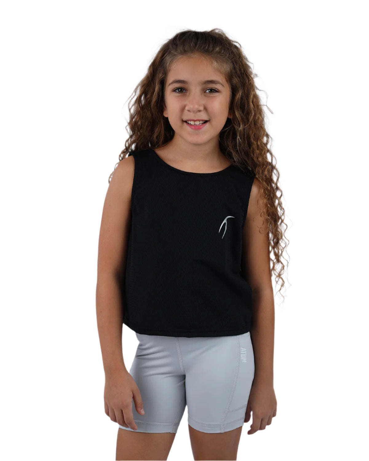 Ultra Sleeveless Cropped Black T-Shirt-Atum -14752205