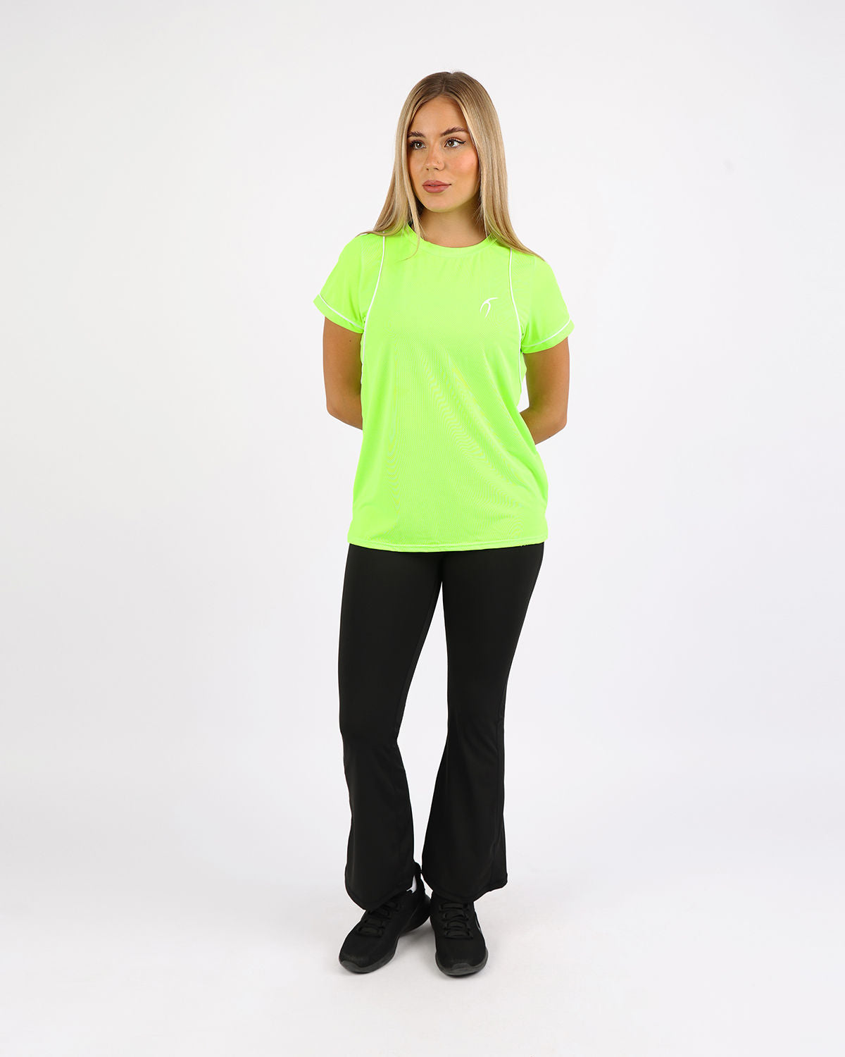 Short-Sleeve Breathable Lime Green Mesh Top-Atum -44343810