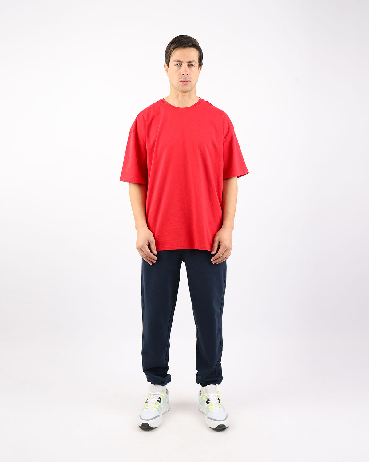 OverSized Basic Men's Red T-Shirt-Atum -43843900