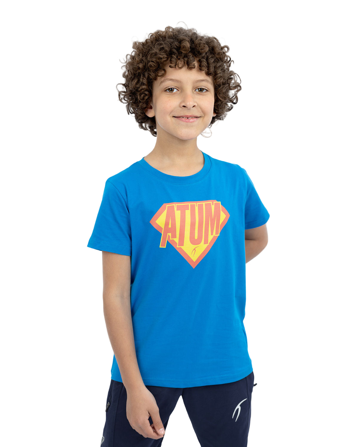 Super Hero Boy's Blue T-Shirt-Atum -29957429