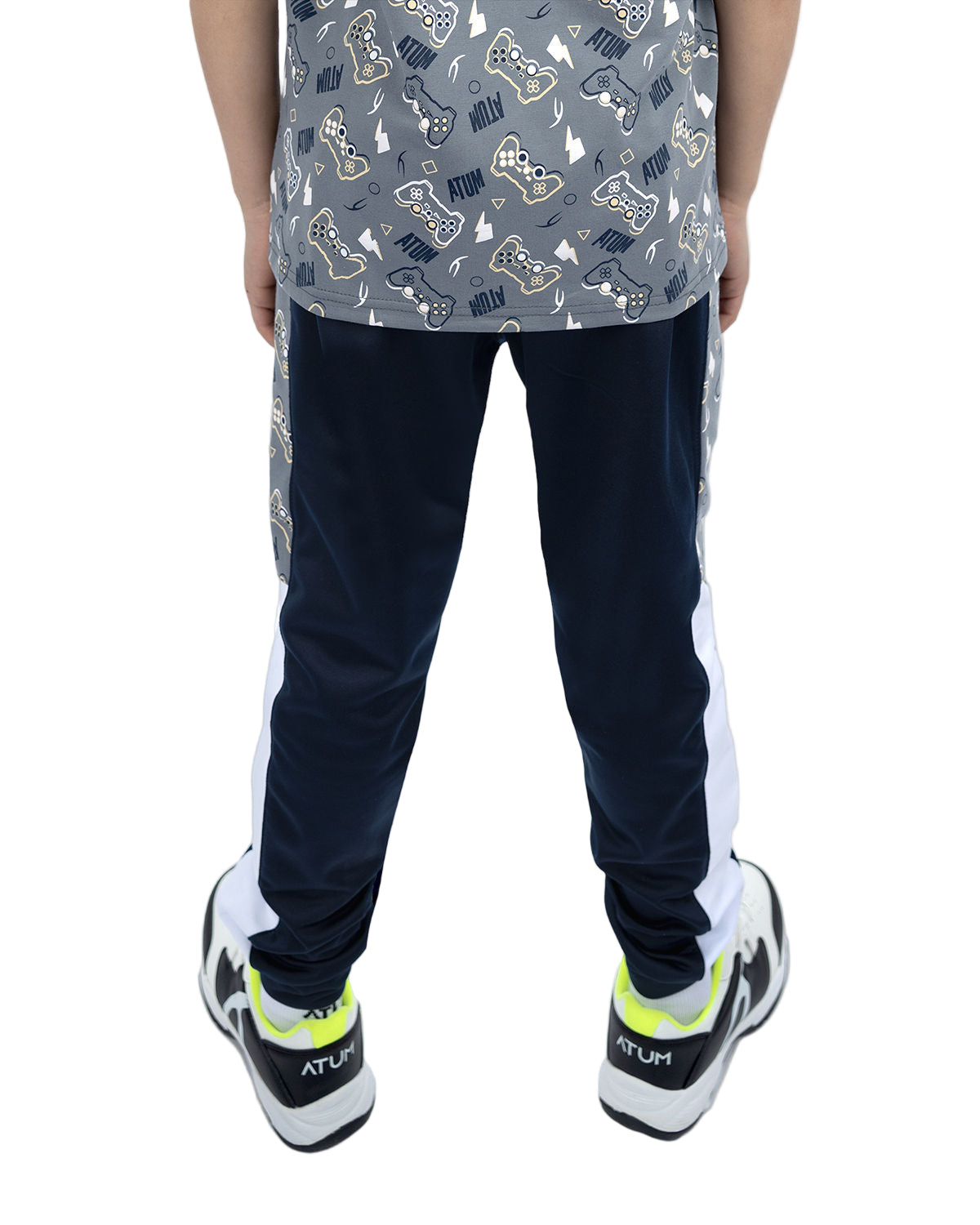 Boy's Graphic Navy Sweatpants-Atum -45400652