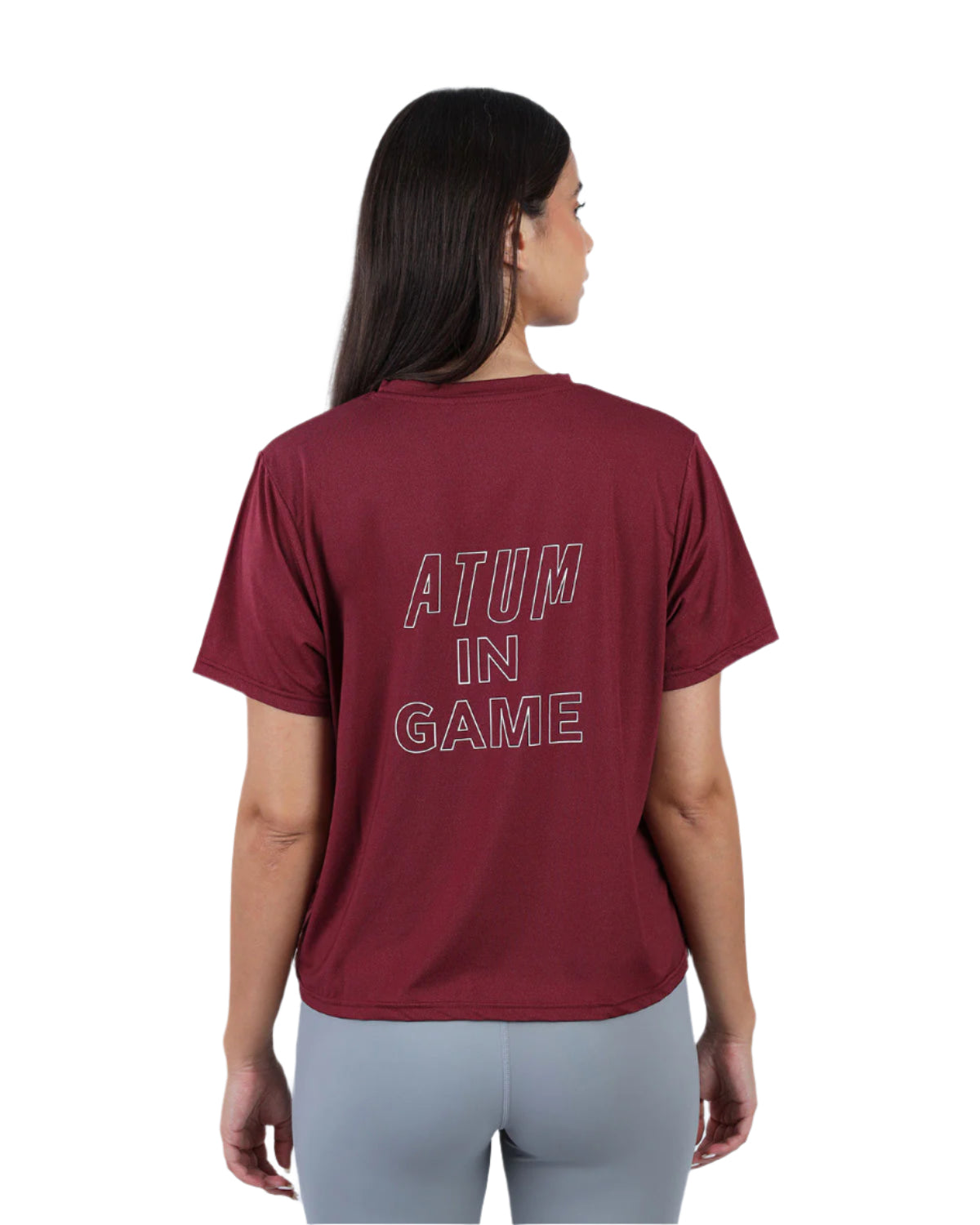 Hyper Short-Sleeves Burgundy Training Top-Atum -82461801