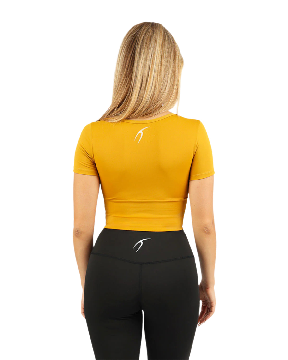 Serenity Sculpt Yellow Crop Top-Atum -79541403