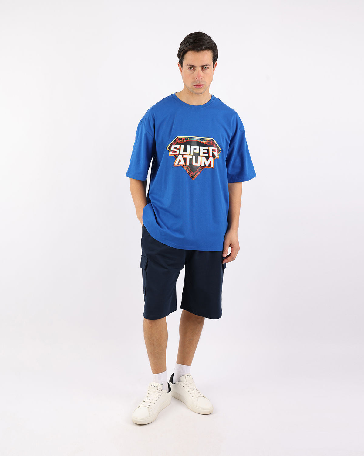 Essential Cargo Men's Navy Shorts-Atum -58912120