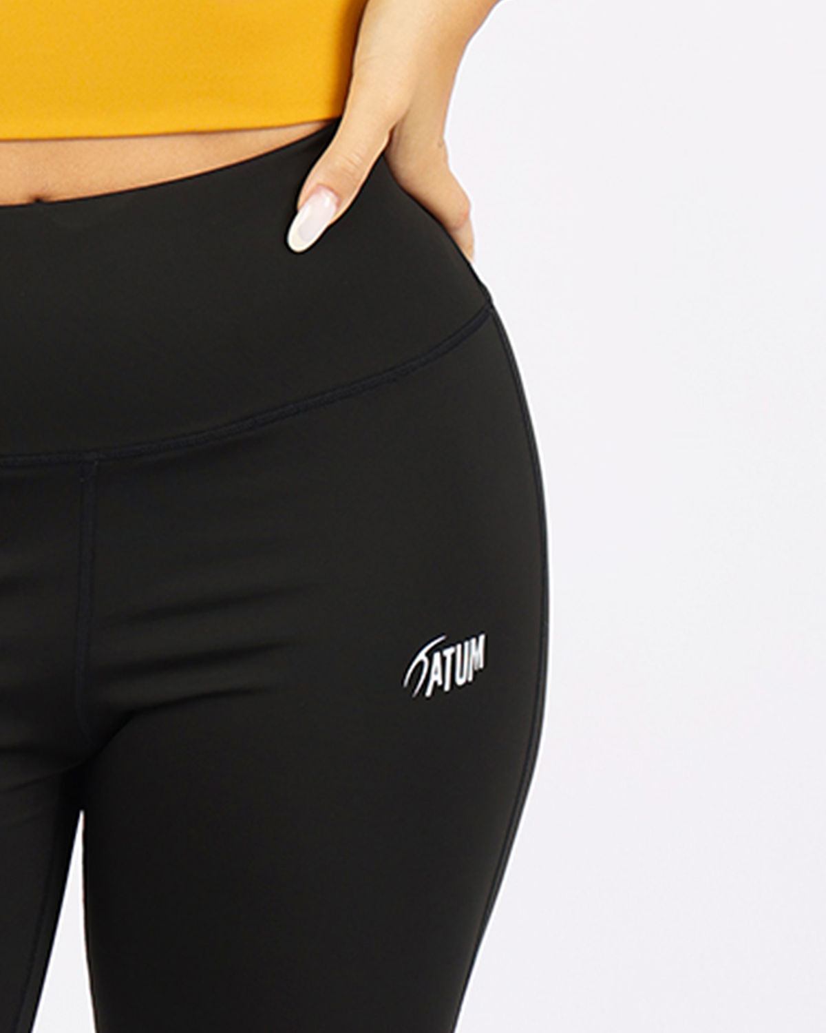 Wide Leg Yoga Black Leggings-Atum -82861210