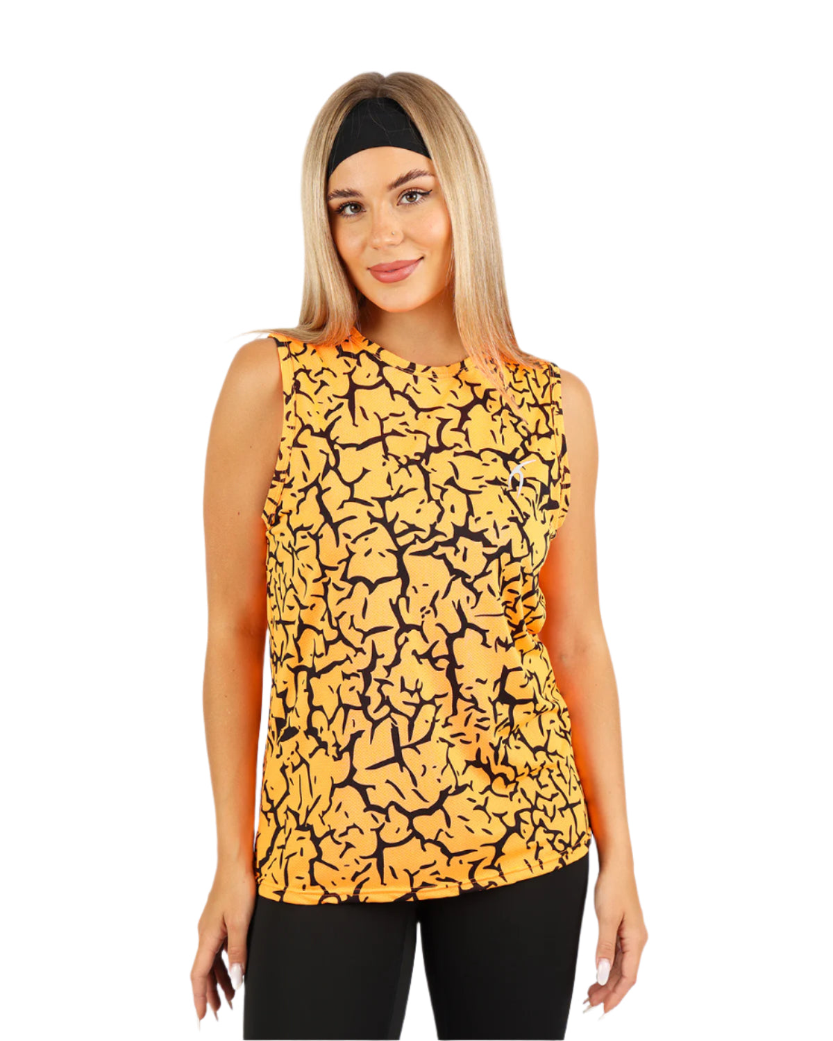 Hyper Sleeveless Orange Tank Top-Atum -98292640