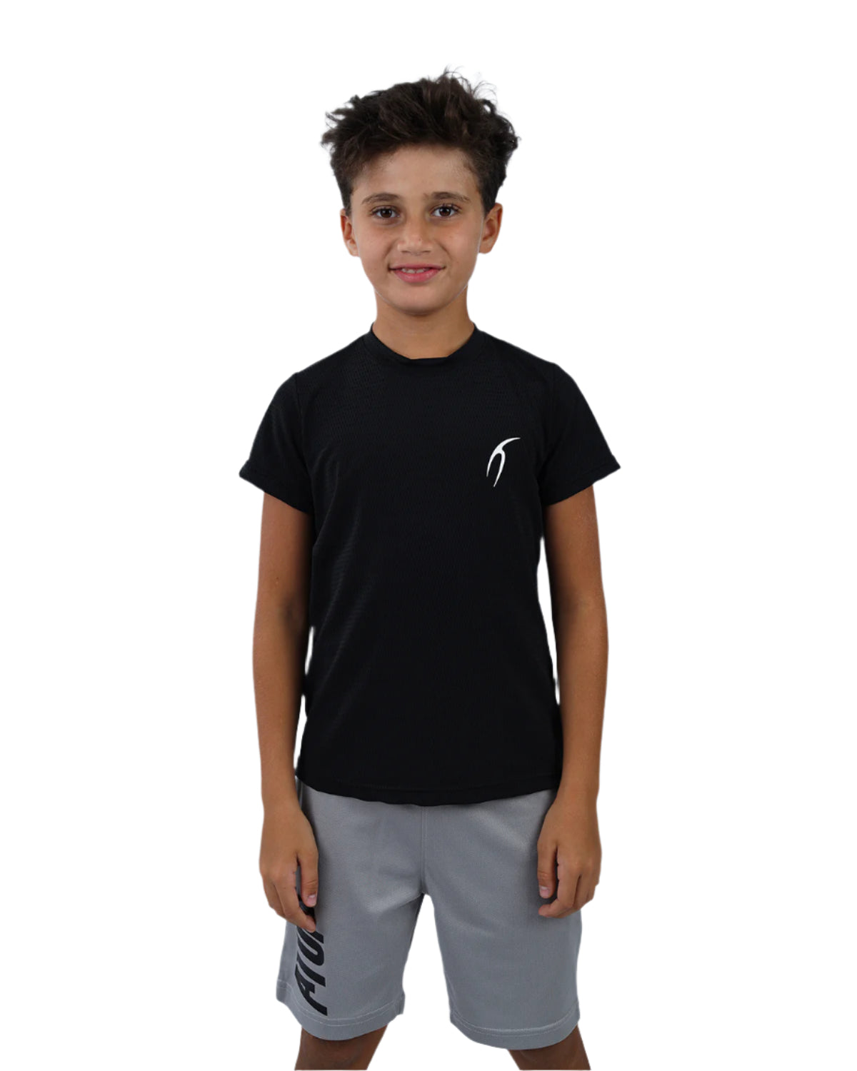 Crew Neck Short Sleeve Breathable Top-Atum -64143991