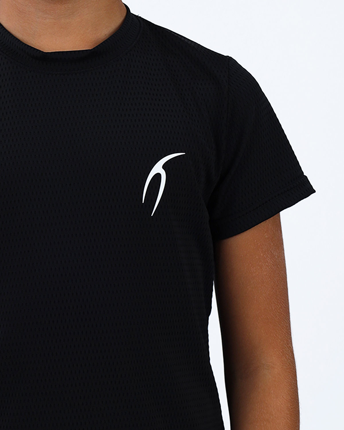Crew Neck Short Sleeve Breathable Top-Atum -23387210