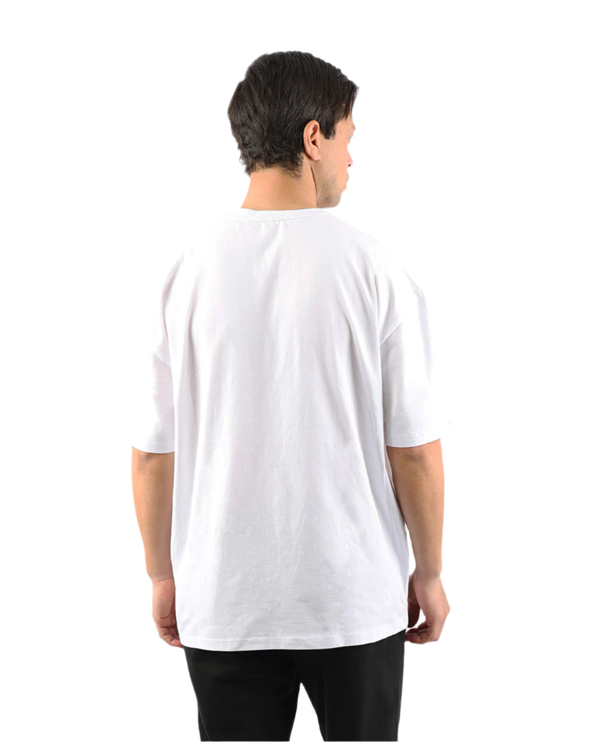 OverSized Basic Men's White T-Shirt-Atum -43584484