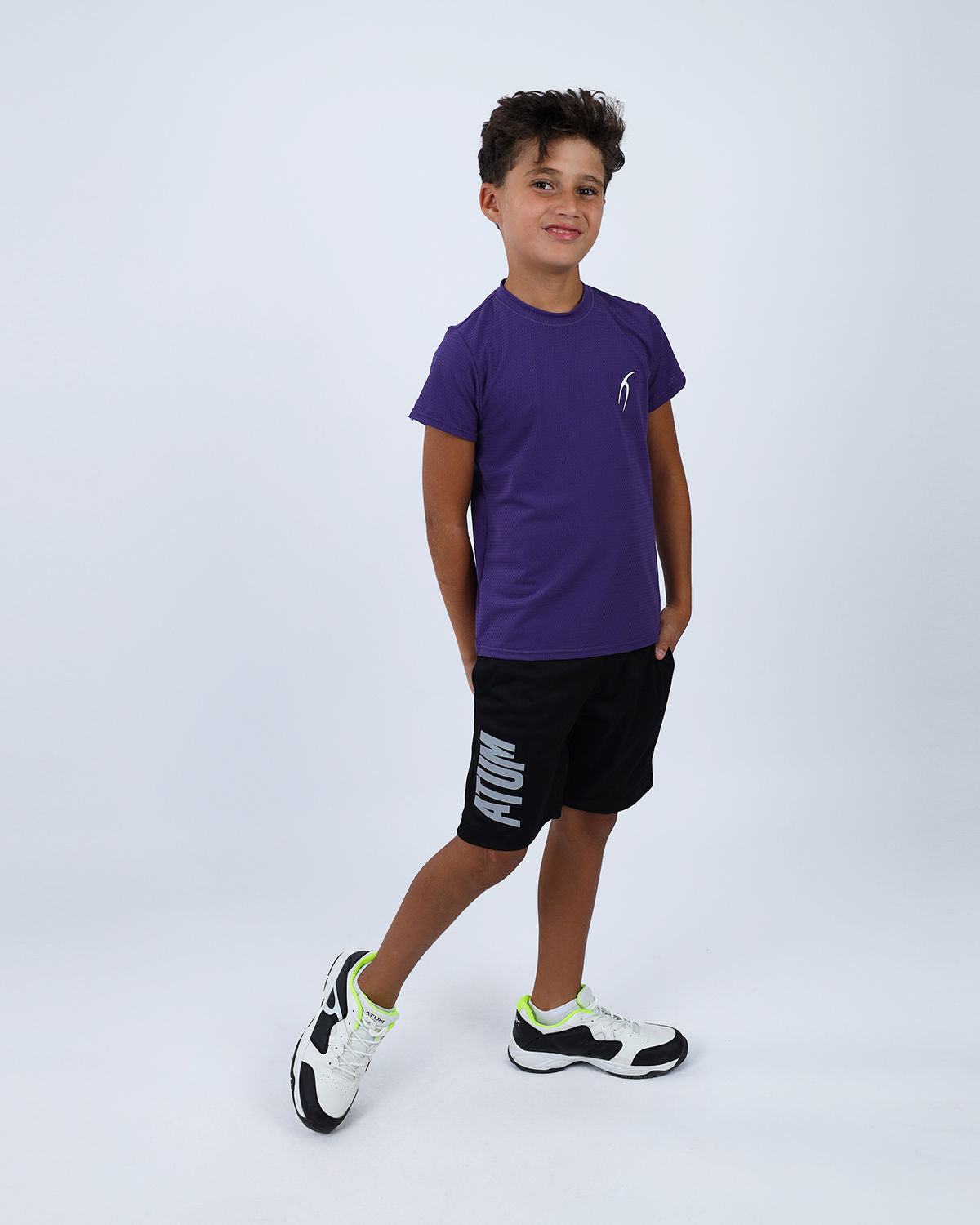 Crew Neck Short Sleeve Breathable Top-Atum -11954297