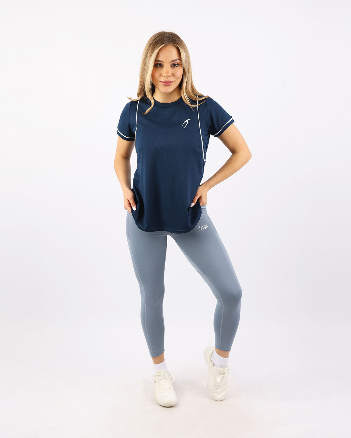 Ultra-Soft Cropped Blue T-Shirt-Atum -22734070