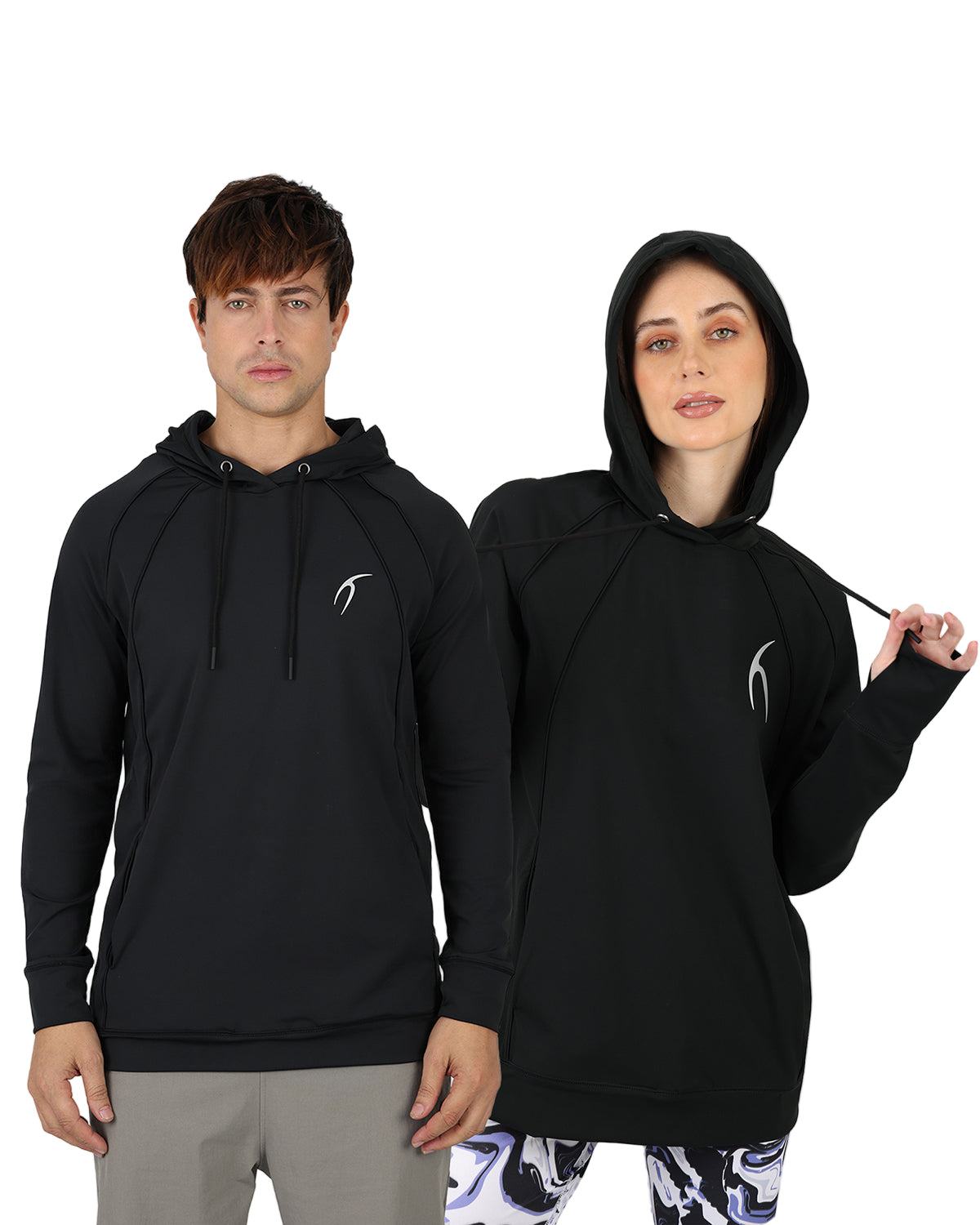 Long-Sleeve Training Black Hoodie-Atum -48909072
