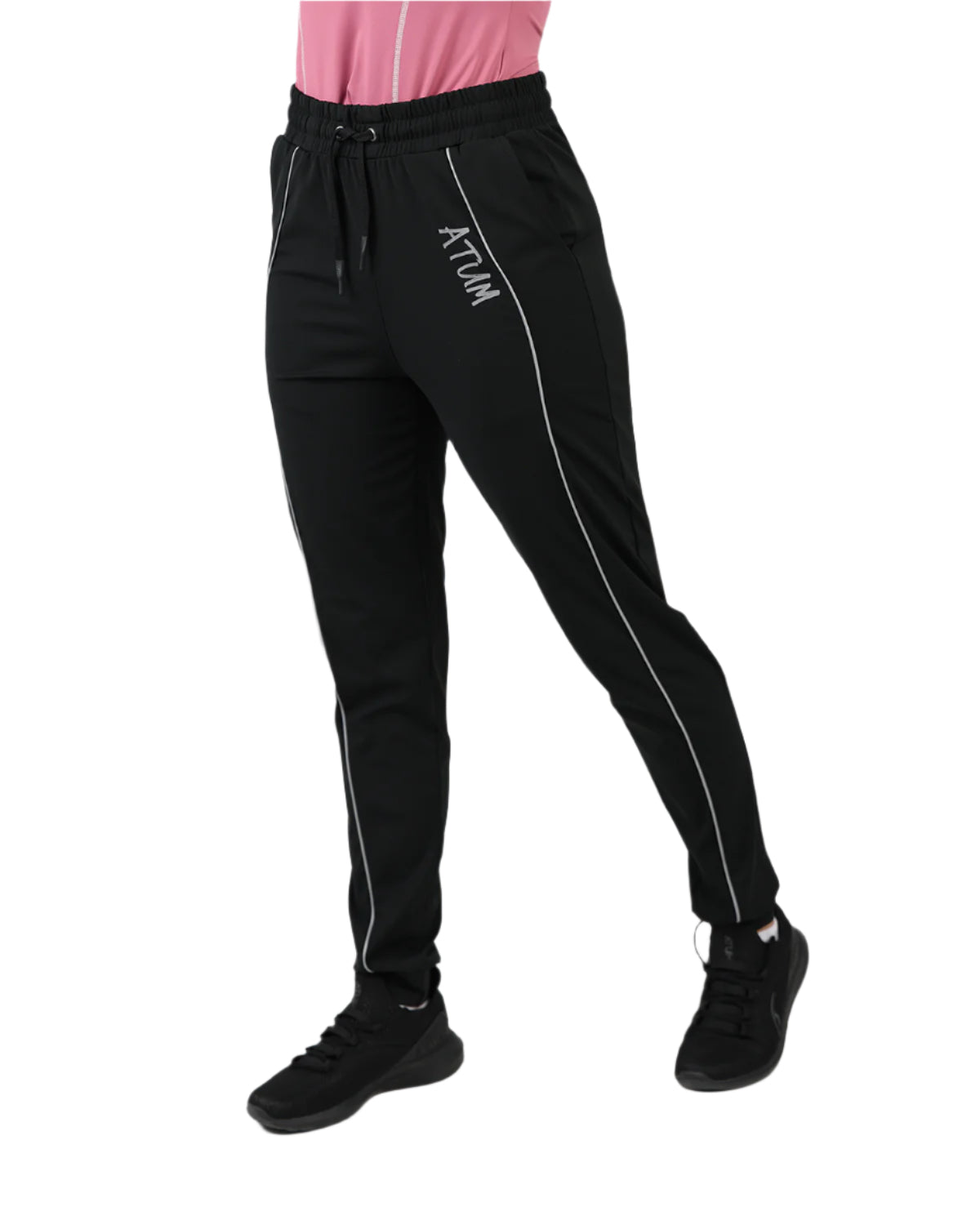 Relaxed Fit Black Pants-Atum -56915249