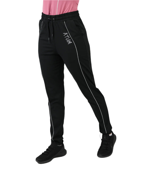 Relaxed Fit Black Pants-Atum -56915249