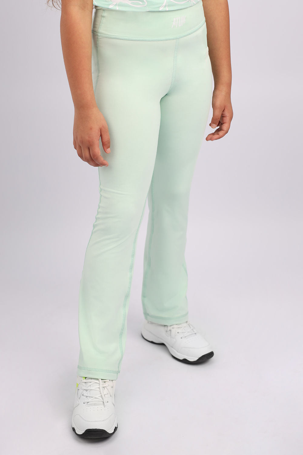 Girl's Wide Leg Mint Leggings-Atum -23994268