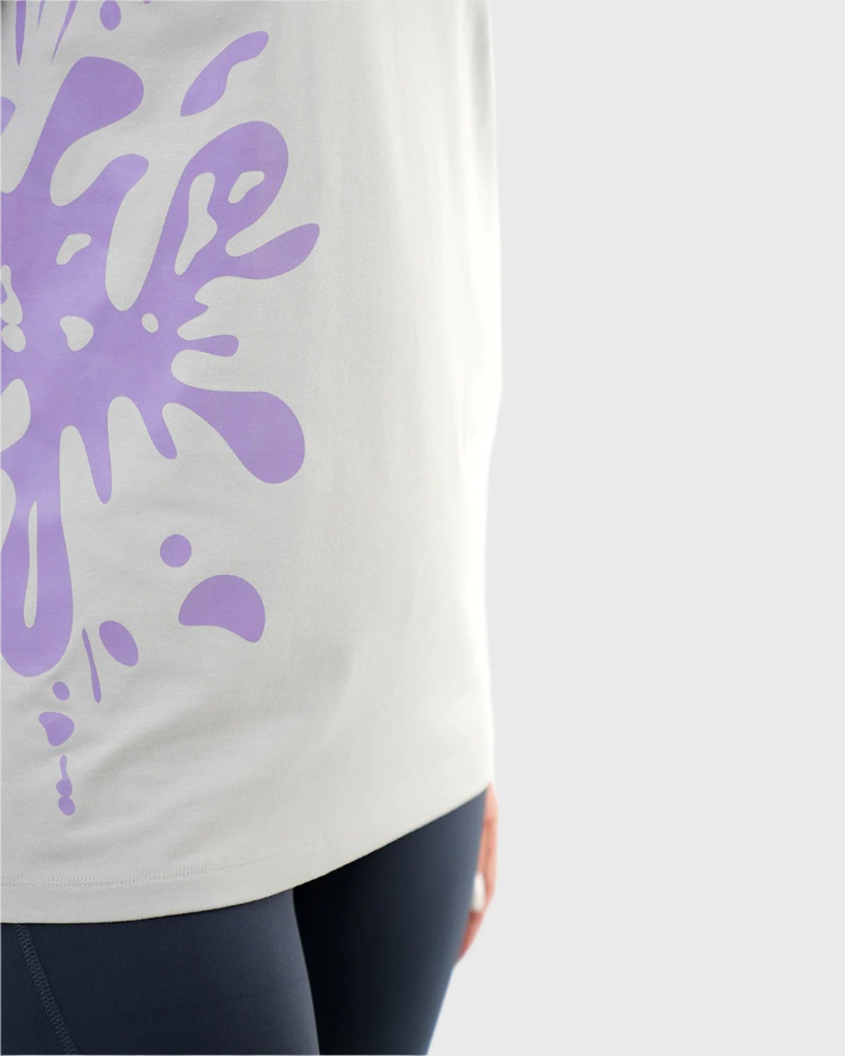 Oversized Splash Gray T-Shirt-Atum -57220936
